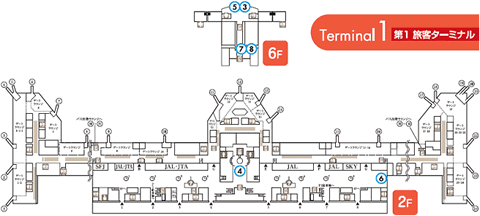 第1旅客ターミナル 館内図
