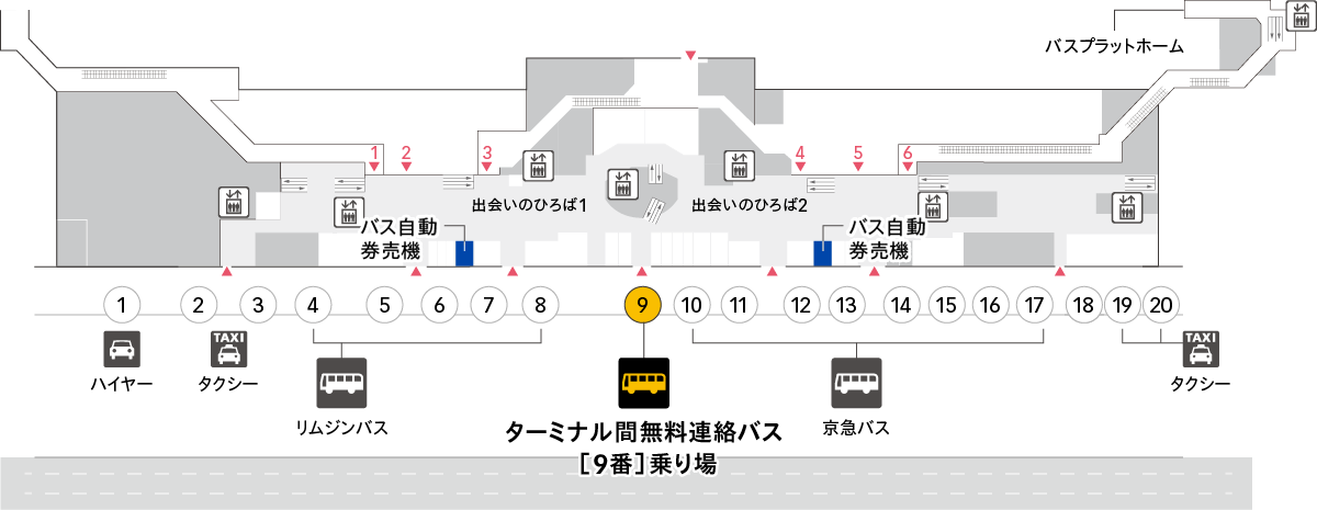 T2 第2航廈 巴士搭乘處 用圖像