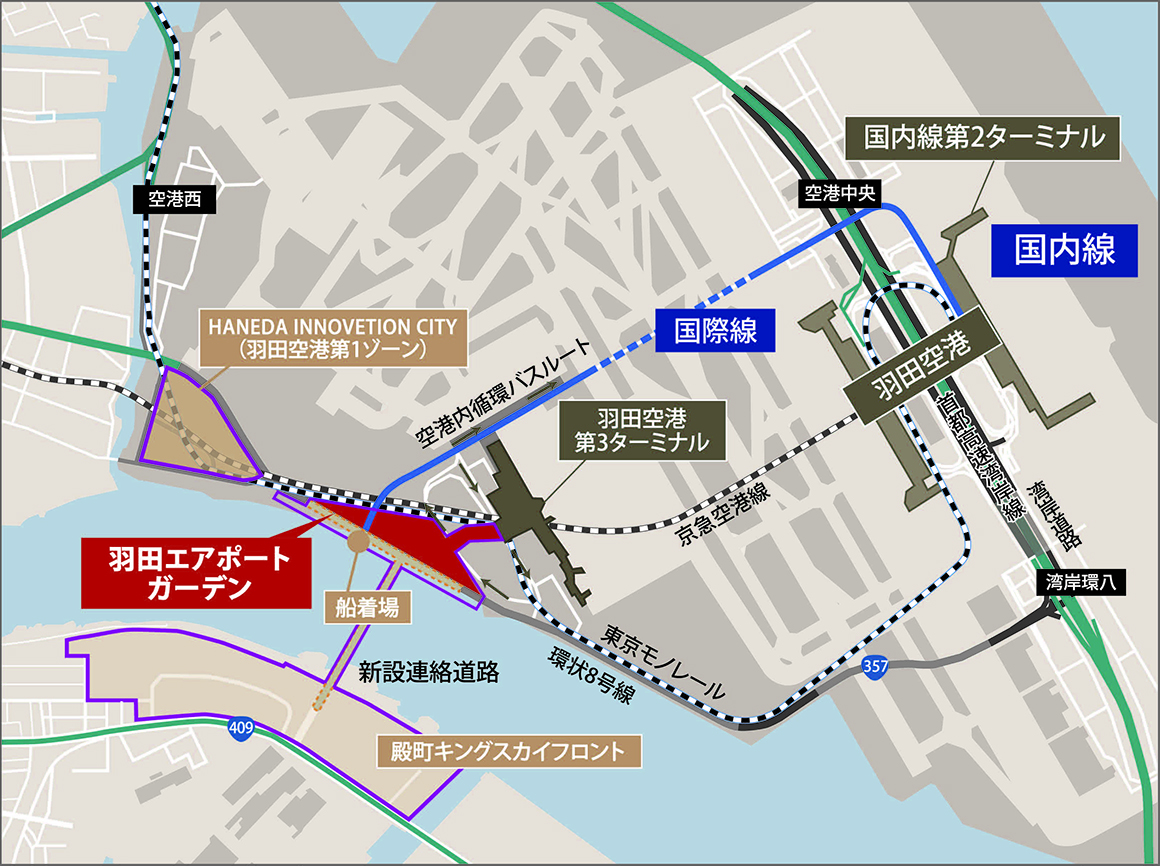 羽田机场花园地图图像
