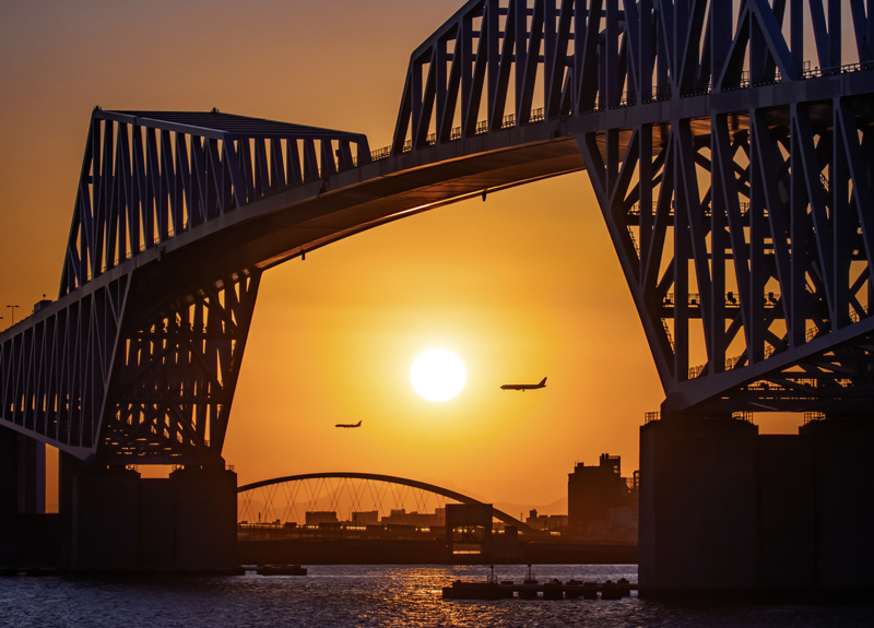 柿沼伊吹小姐 「Evening view of Haneda」