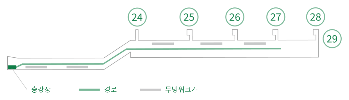 제1터미널 다인승 자율주행 모빌리티(iino) 승강장(역)